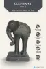 Product image 2 of the product “Majestic Elephant Sculpture, 60 cm Height, Cast Stone, Antique Finish Colour ”